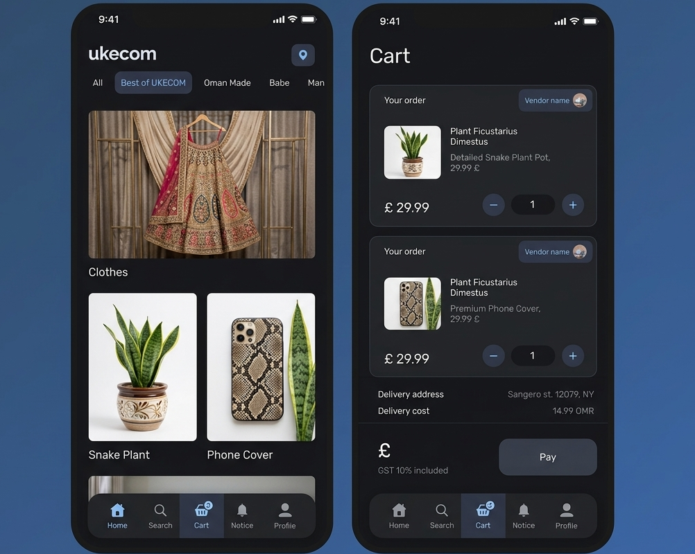 UK Ecom Mobile Application